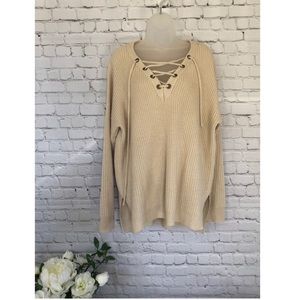Beige Oversized Sweater